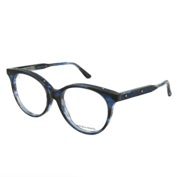 Bottega Veneta Unisex Blue and Grey Round Eyeglasses! - Picture 1 of 4